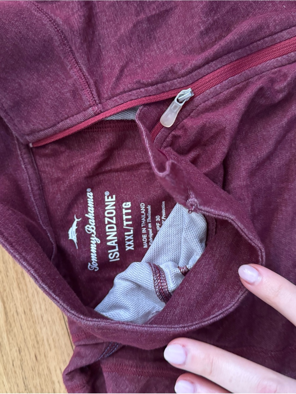 Tommy Bahama Maroon IslandZone Lightweight Hoodie